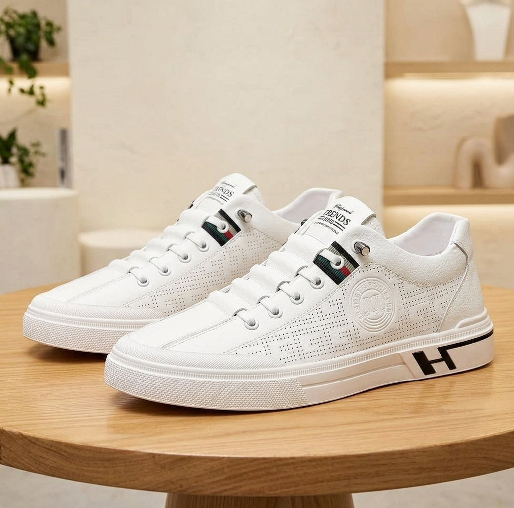 Zapatillas Blancas de Vestir para Hombre – Estilo Casual Premium y Diseño Transpirable "Trends"