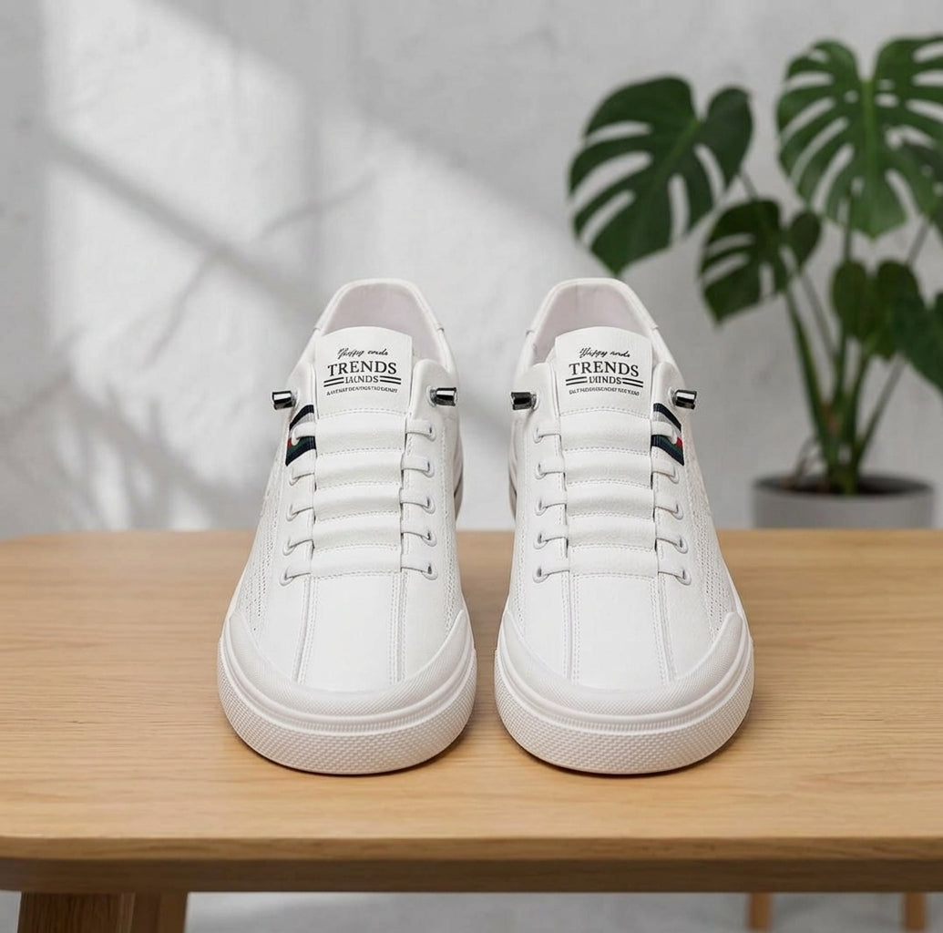 Zapatillas Blancas de Vestir para Hombre – Estilo Casual Premium y Diseño Transpirable "Trends"